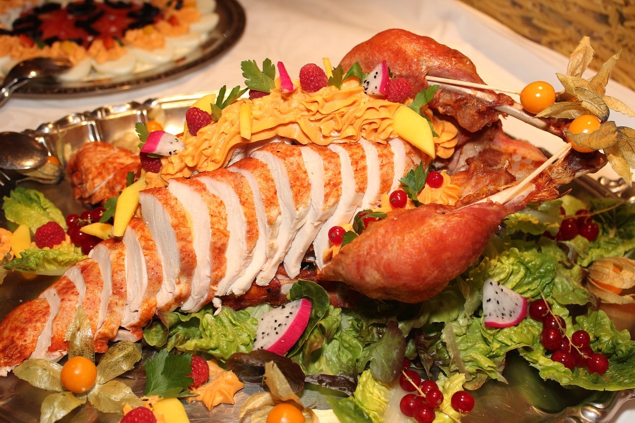 turkey, carving, carved, buffet, salad, cold buffet, delicacy, gourmet, buffet, buffet, buffet, buffet, buffet
